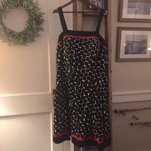 Black and Red Midi Dress with Cardigan Size 24